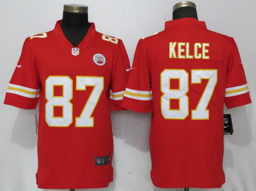 2018 Men New Nike Kansas City Chiefs #87 Kelce Red Vapor Untouchable Limited Player->women nfl jersey->Women Jersey
